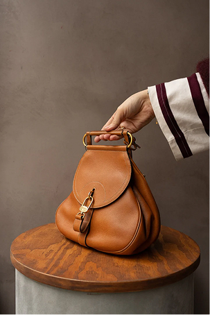 Structured Leather Handbag
