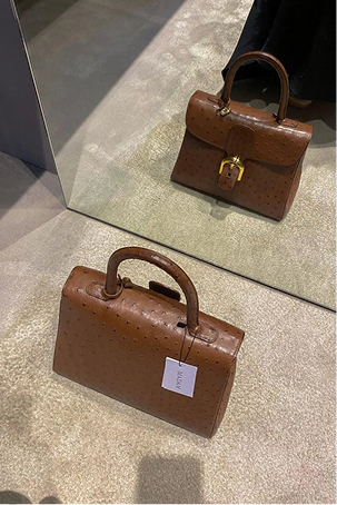 Pleated Leather Handbag